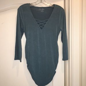 Jessica Simpson Quarter Sleeve Maternity Shirt